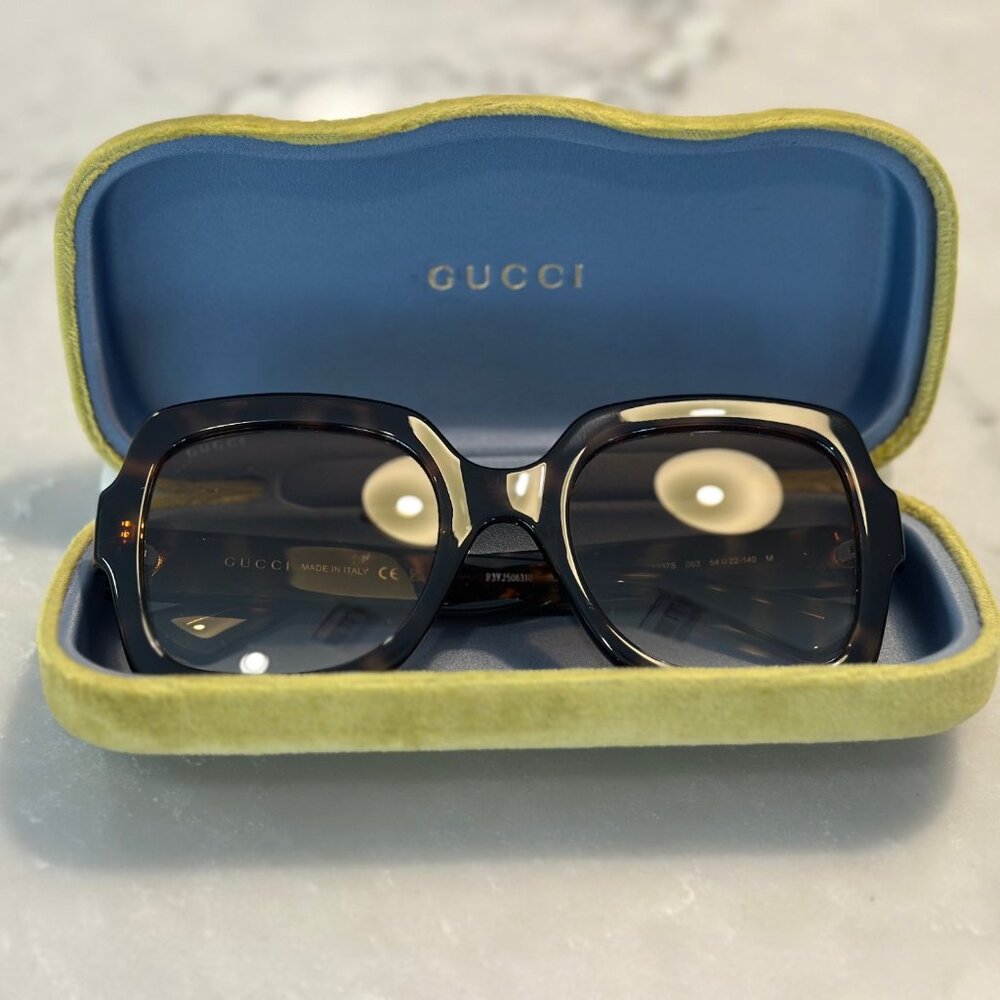 Gucci 54mm Gradient Rectangular Sunglasses - image 3